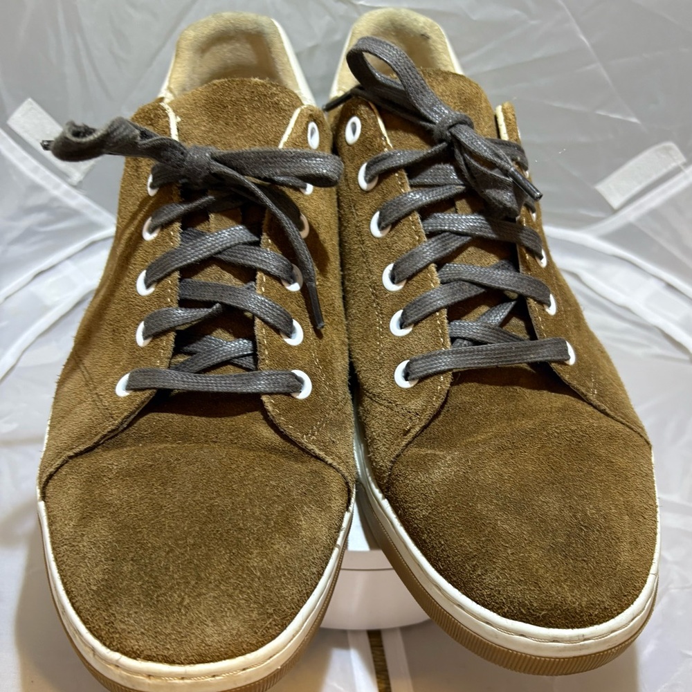 Johnston & Murphy Tan Suede Sheepskin Sneakers